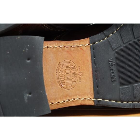 Wolverine 1000 Mile Boots Men 10.5 D Leather Cap Toe Goodyear Welt Heritage - Picture 10 of 13